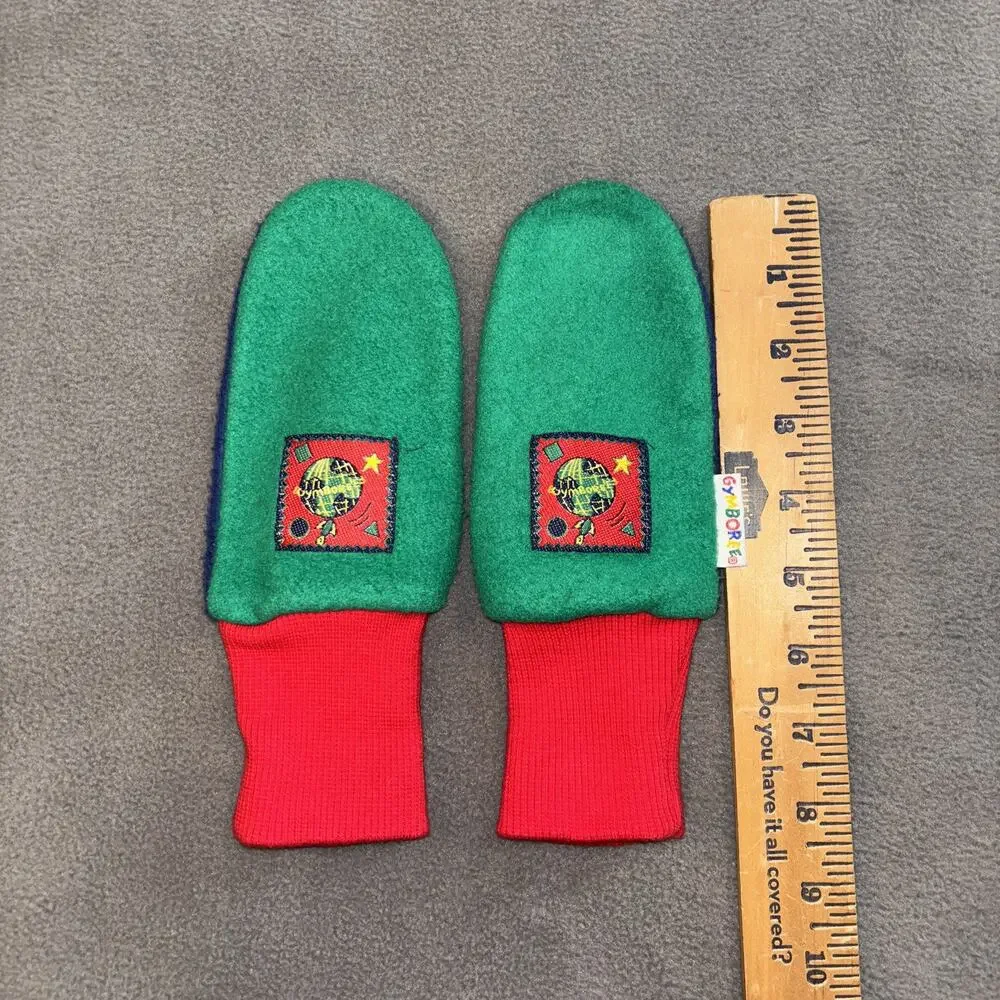 Gymboree Christmas Green Red Blue Winter Mitts Gloves